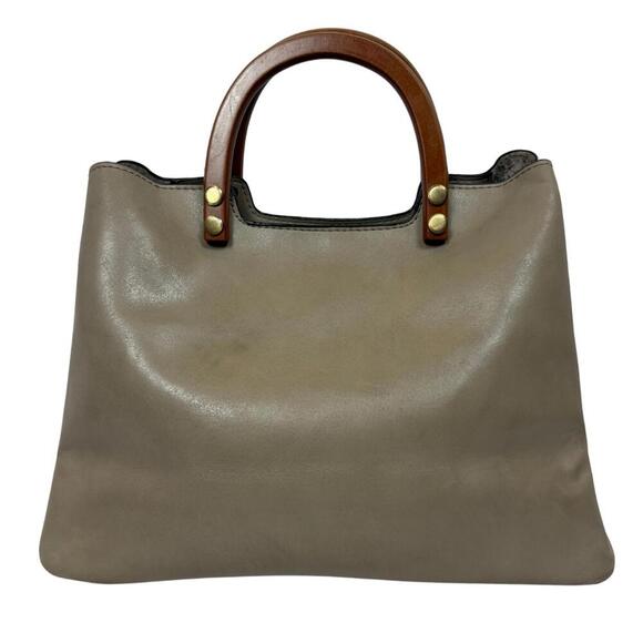 Joy Susan Vegan Leather Wooden Handle Small Purse - Picture 1 of 7